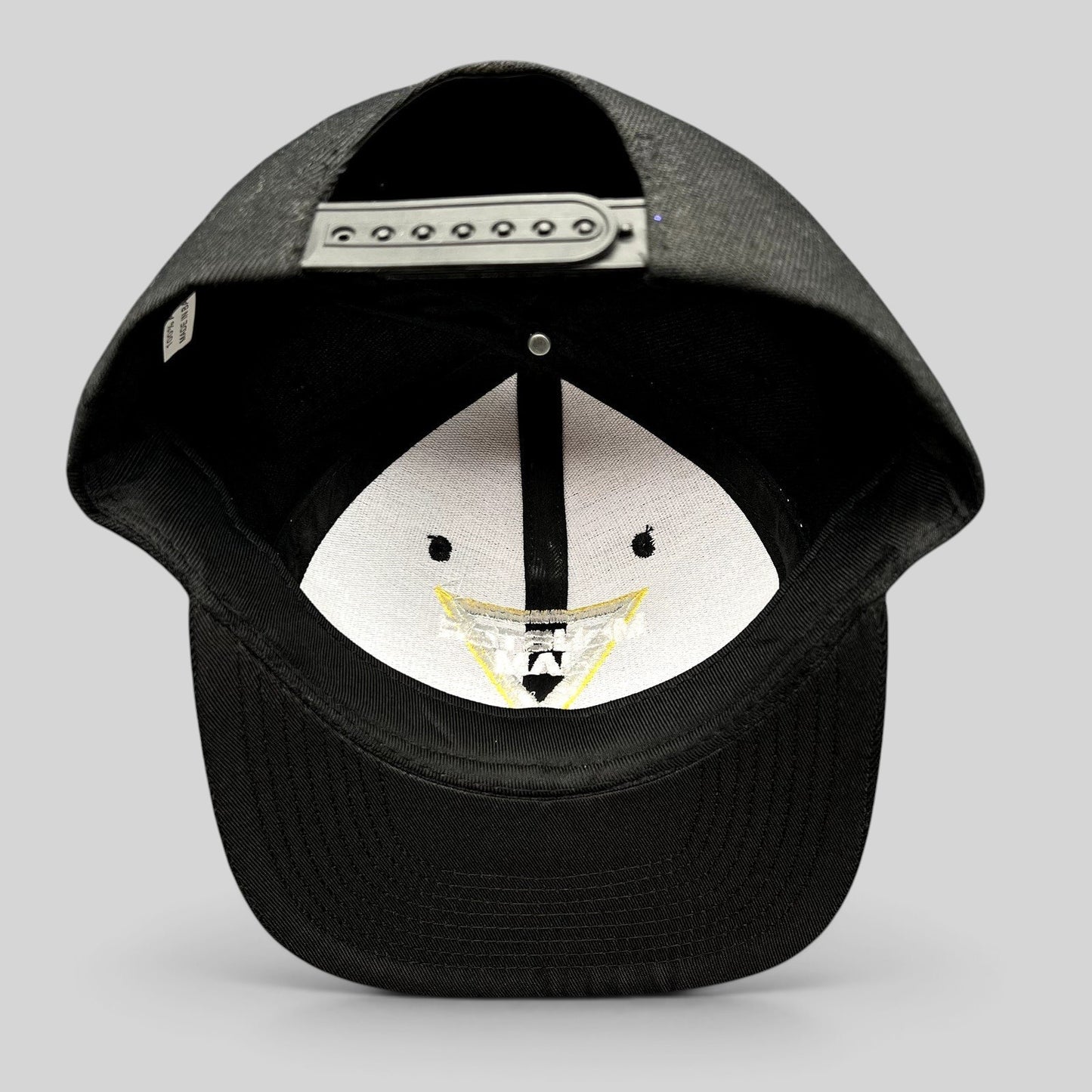 Monster Jam Logo Snapback Hat Black Yellow Embroidered Motorsports Cap