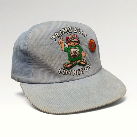 Primo Beer Chance 'Um Hawaiian Headwear 1980s Corduroy Snapback Hat, photo 2