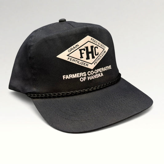 Farmers Co-operative of Hanska Vintage 1990s Rope Front Snapback Hat photo 2