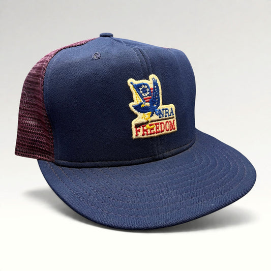 NRA Freedom Eagle 1980s Trucker Snapback Hat photo 2