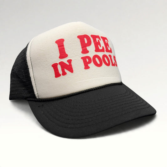 I Pee in Pools Cobra 2000s Snapback Trucker Hat photo 2