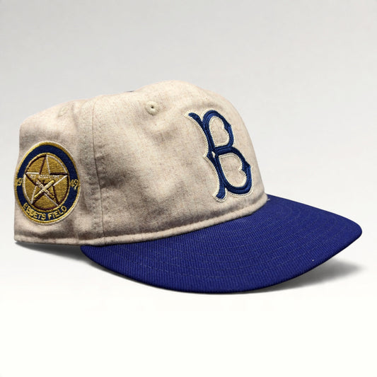 Brooklyn Dodgers Ebbets Field New Era 59FIFTY Fitted Hat Size 7 1/2 photo 2