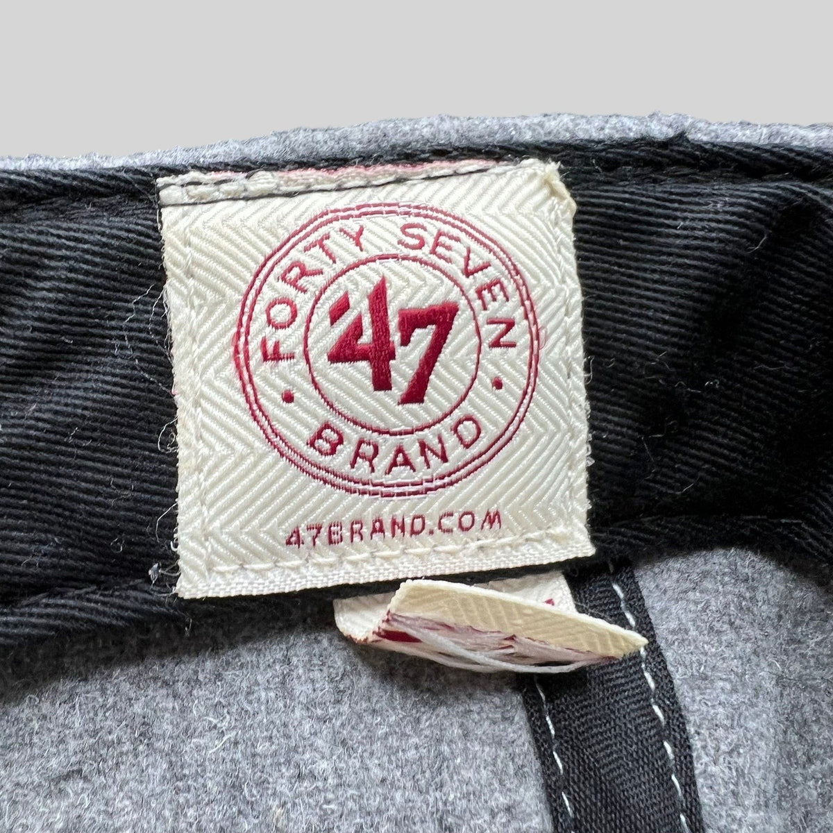 Raree Finds ’47 Brand woven interior label on a grey wool Colorado Rockies baseball cap
