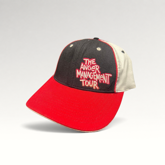 Raree Finds vintage 2000s Eminem Anger Management Tour hat in black, red, and gray with embroidered front logo