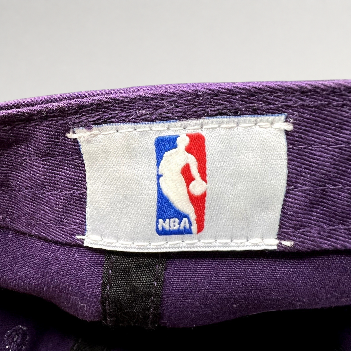 Raree Finds purple cotton Los Angeles Lakers hat interior featuring an official NBA licensed merchandise tag