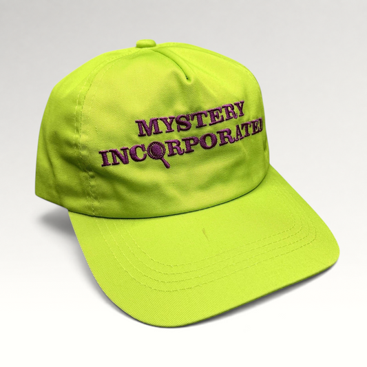 Raree Finds Scooby-Doo Mystery Incorporated snapback hat in lime green with purple embroidered lettering