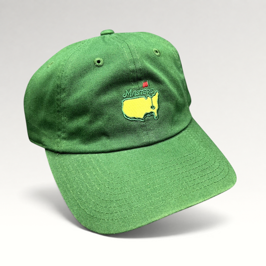 Raree Finds green cotton Masters Tournament strapback hat with embroidered Augusta National logo
