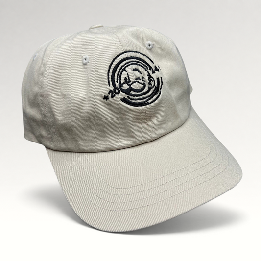 Raree Finds cream Monopoly GO Yupoong strapback hat with black embroidered Mr. Monopoly 2024 logo on front