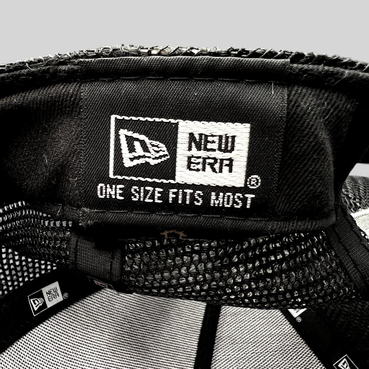 Raree Finds 2023 Ryder Cup New Era trucker hat interior label showing one size fits most branding