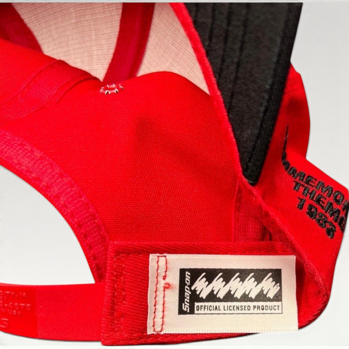 Raree Finds vintage 1993 Snap-on Success Express snapback hat showing the official licensed product tag and side detail.