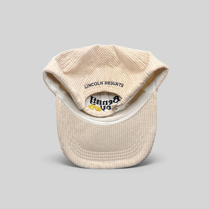 Benny Boy Brewing Lincoln Heights Corduroy Strapback Hat – Cream