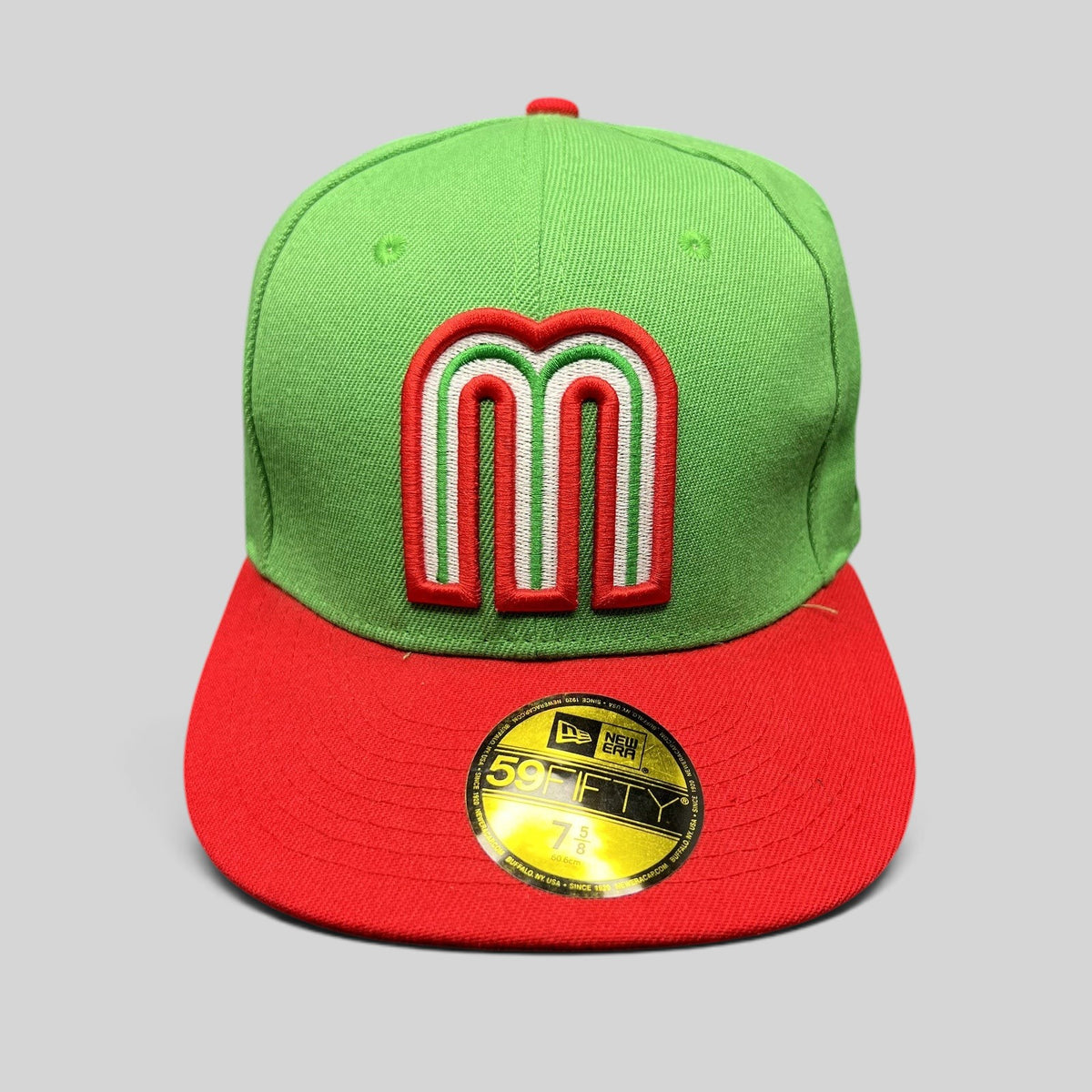 New Era 59FIFTY Mexico World Baseball Classic Fitted Hat 7 5/8 Green Red