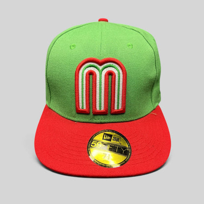 New Era 59FIFTY Mexico World Baseball Classic Fitted Hat 7 5/8 Green Red
