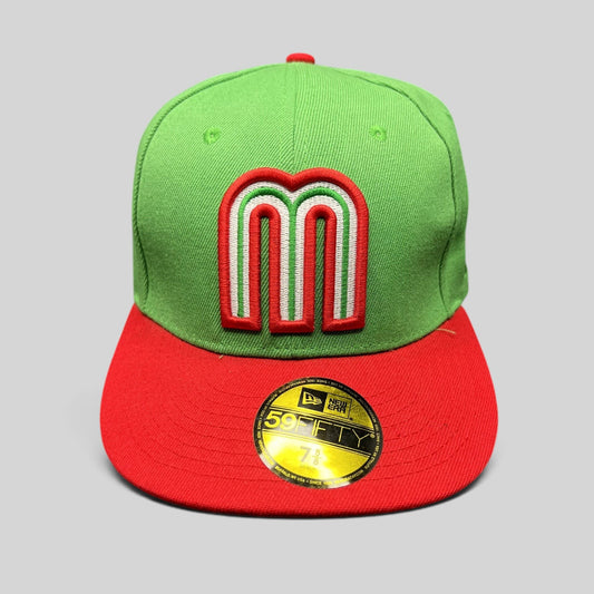 New Era 59FIFTY Mexico World Baseball Classic Fitted Hat 7 5/8 Green Red
