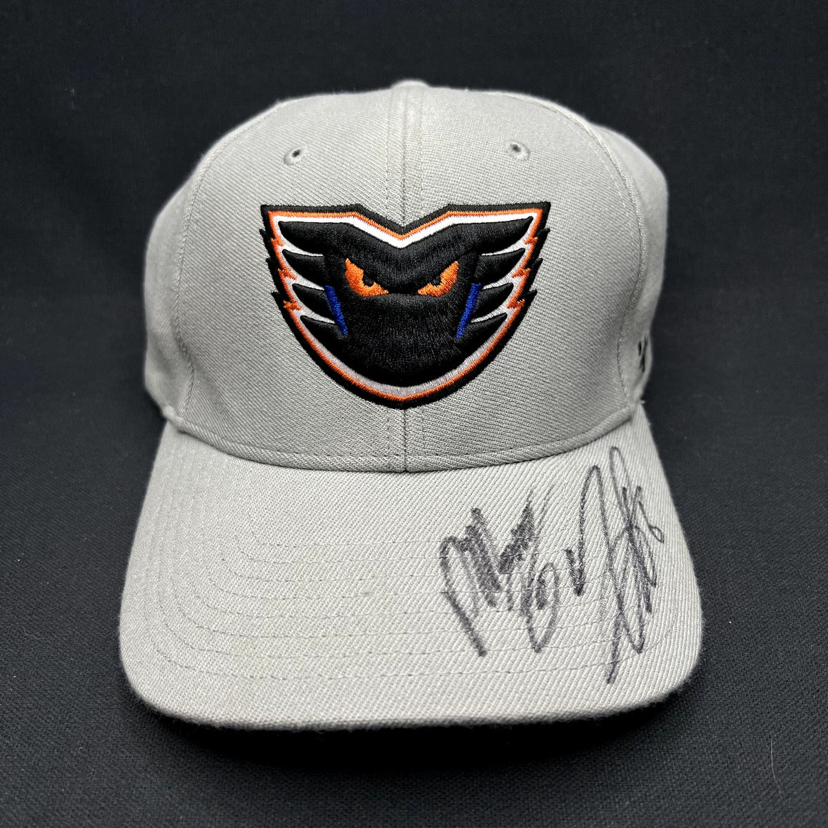 Lehigh Valley Phantoms Signed 47 Brand Stretch Fit Hockey Hat Gray
