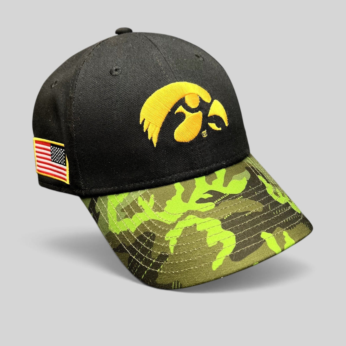 Nike Iowa Hawkeyes Camo Bill Strapback Hat Legacy91 Black