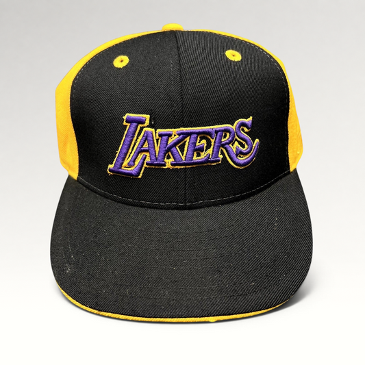 Raree Finds vintage Reebok Los Angeles Lakers fitted hat in black with purple and gold embroidered team logo
