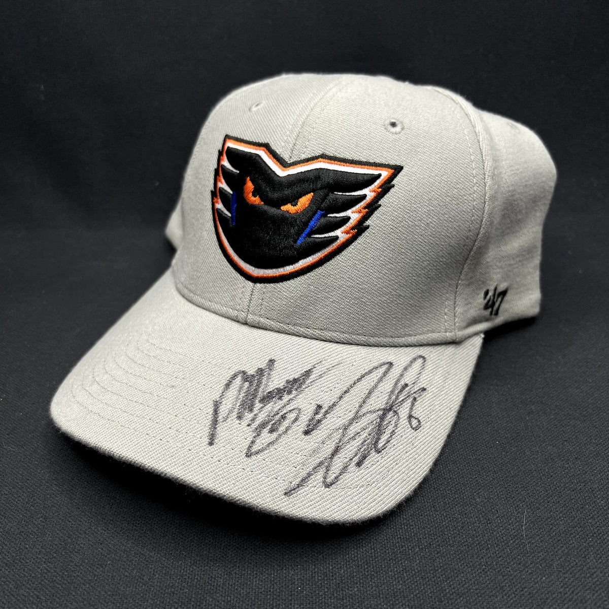 Lehigh Valley Phantoms Signed 47 Brand Stretch Fit Hockey Hat Gray