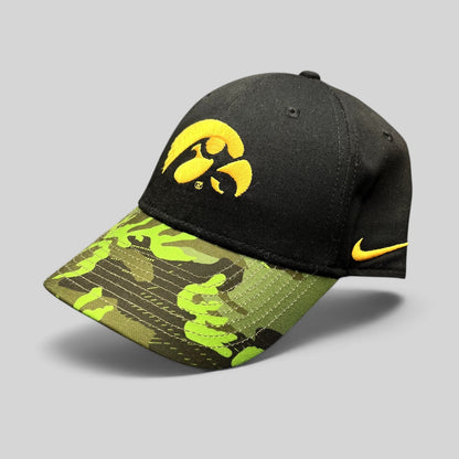 Nike Iowa Hawkeyes Camo Bill Strapback Hat Legacy91 Black