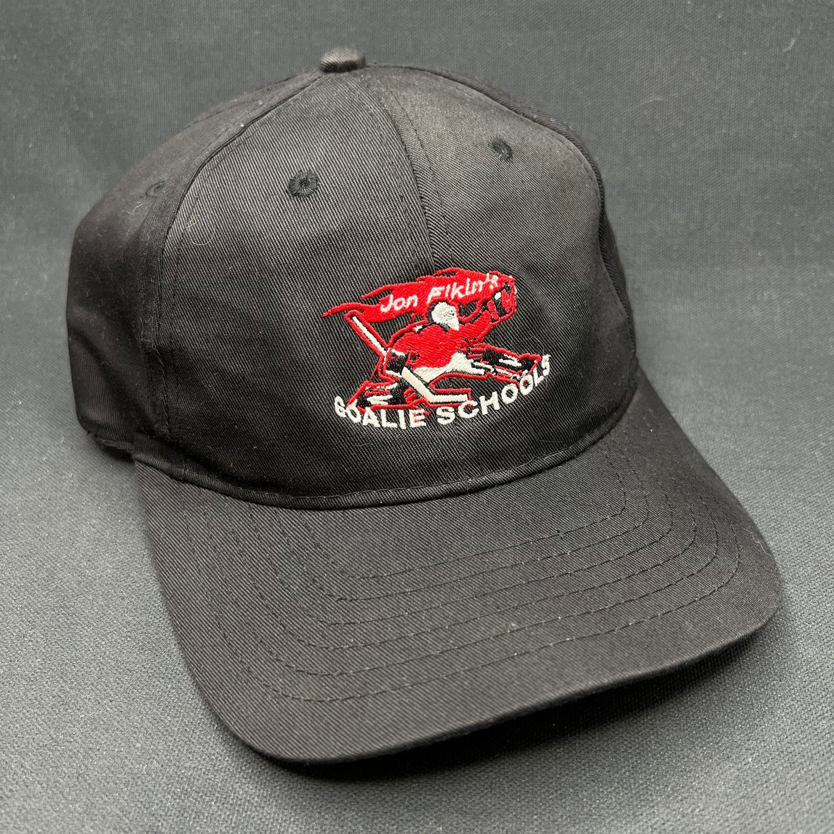 Vintage John Elkin Elite Goalie School AJM Strapback Hockey Hat