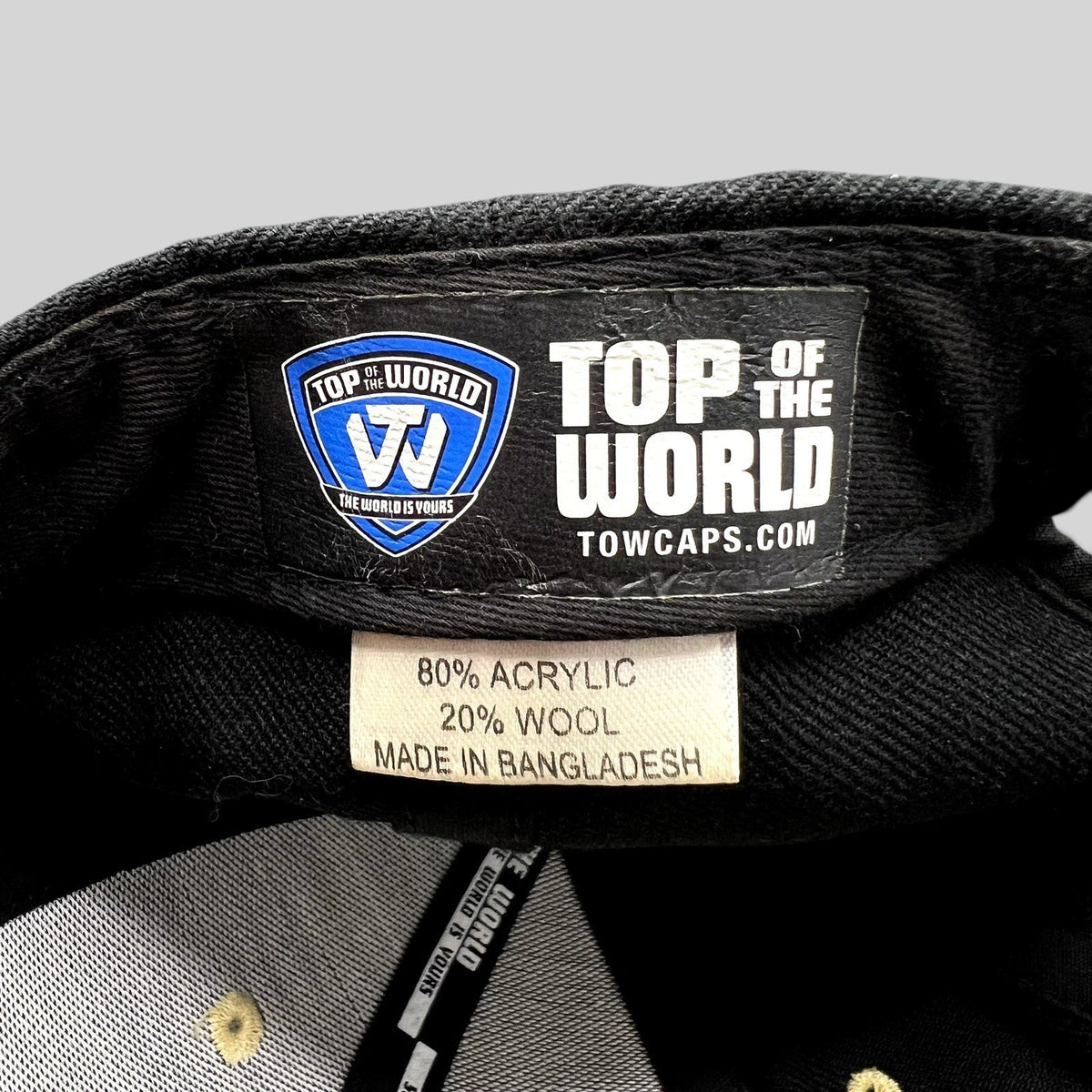 Colorado Buffaloes CU Black Gold Strapback Hat Top of the World Adjustable Cap