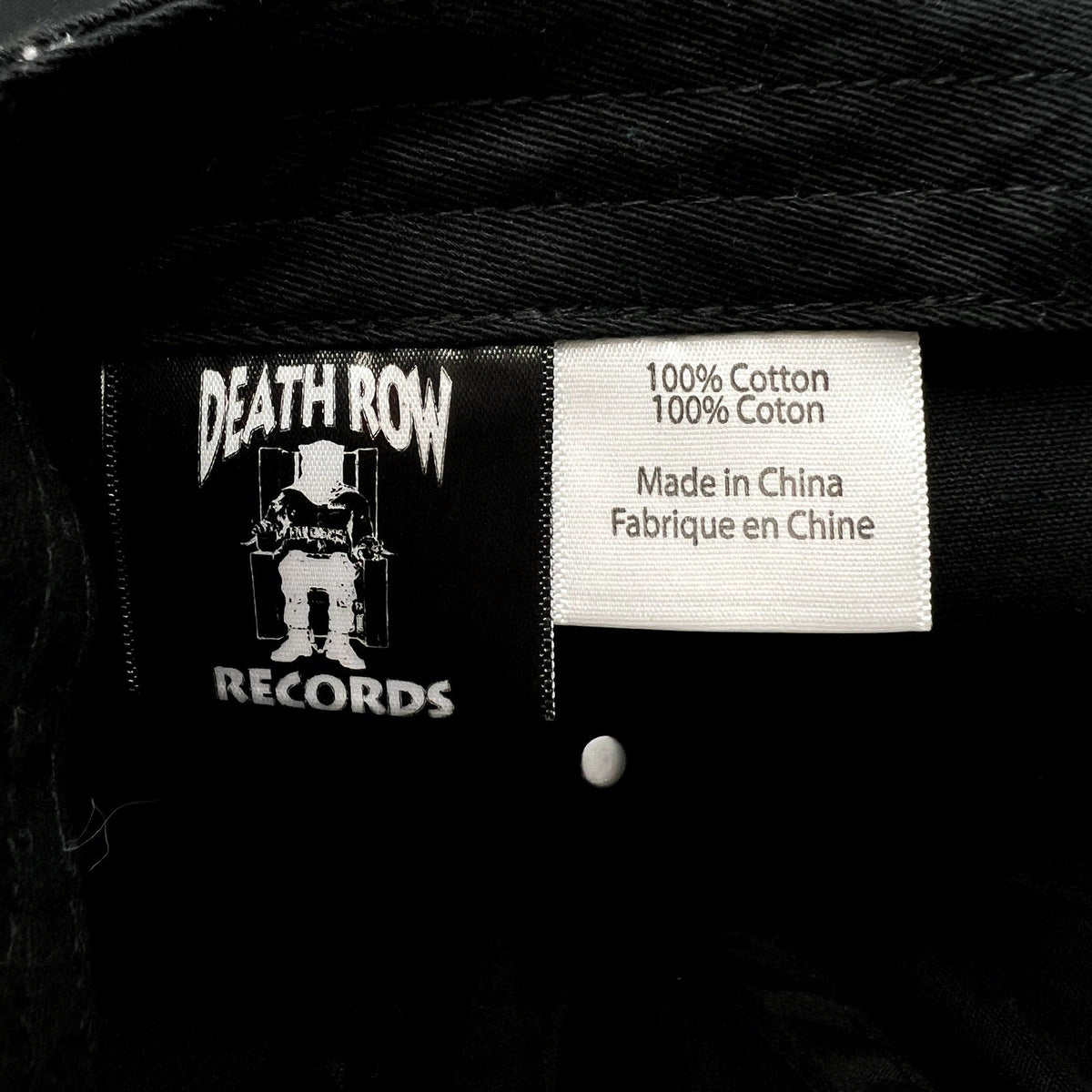 Death Row Records Strapback Hat Black Hip Hop Rap Logo Cap
