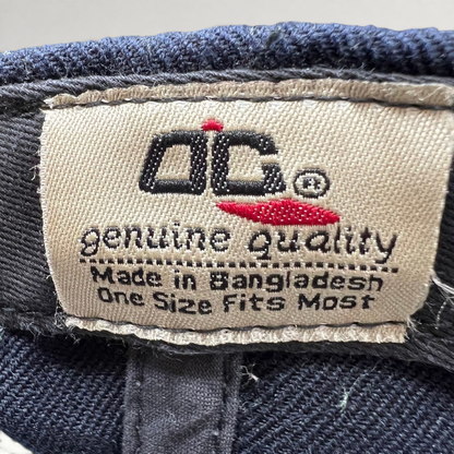 Raree Finds navy blue Star Trek 2009 crew hat interior tag showing genuine quality branding and origin details.