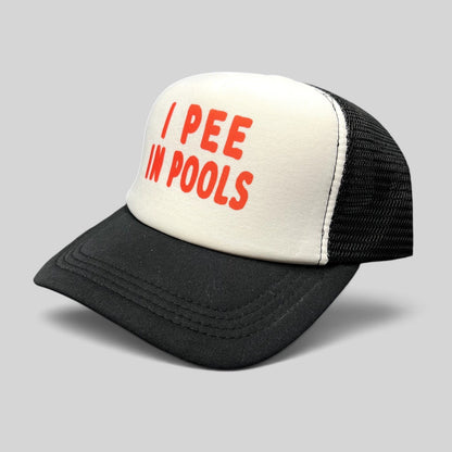 I Pee In Pools Funny Trucker Snapback Hat Novelty Humor Cap