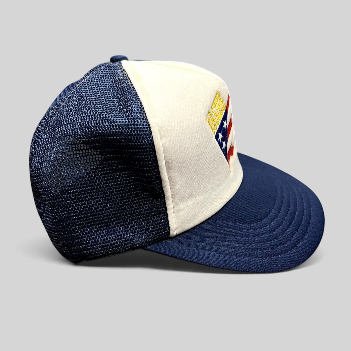 Vintage U.S. Feed Grains Council Mesh Snapback Trucker Hat USA