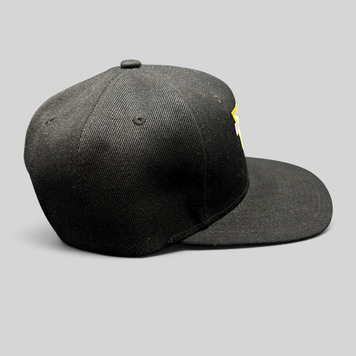 Monster Jam Logo Snapback Hat Black Yellow Embroidered Motorsports Cap