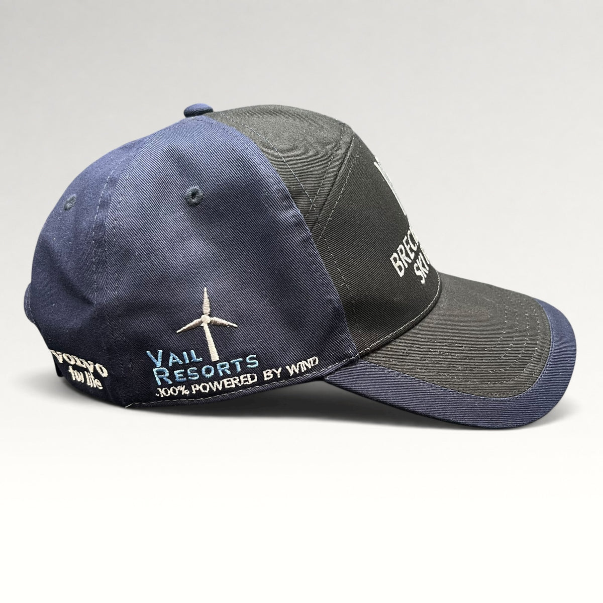 Breckenridge Ski Resort staff 2006-07 strapback golf hat, Vail Resorts wind power embroidery