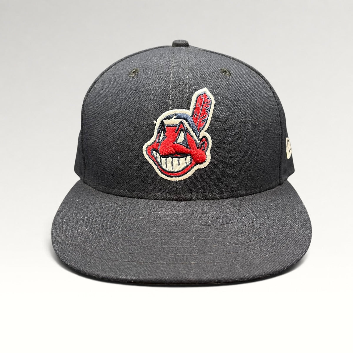 Cleveland Indians Chief Wahoo New Era 59FIFTY fitted hat, front view