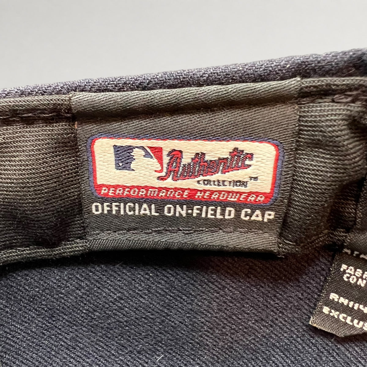 MLB Authentic Collection official on-field cap label