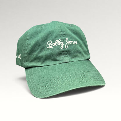 Green Bobby Jones hat, angled front view