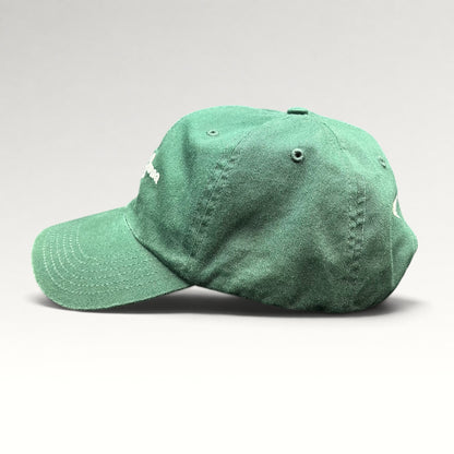 Green Bobby Jones hat, side profile