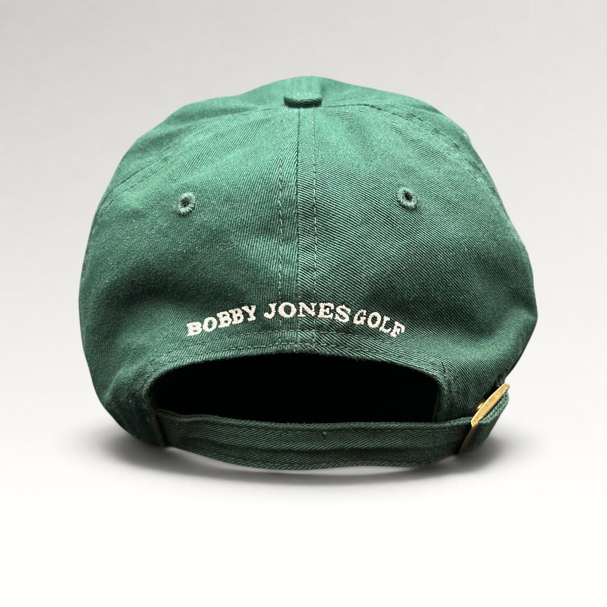 Bobby Jones Golf rear embroidery and adjustable buckle strap