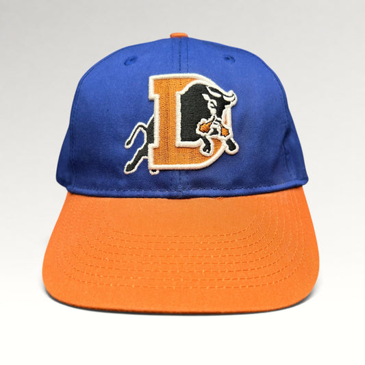 Durham Bulls OC Sports 2000s Blue Orange Strapback Hat, photo 1