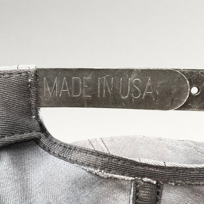 Close-up of Made in USA marking on snapback closure