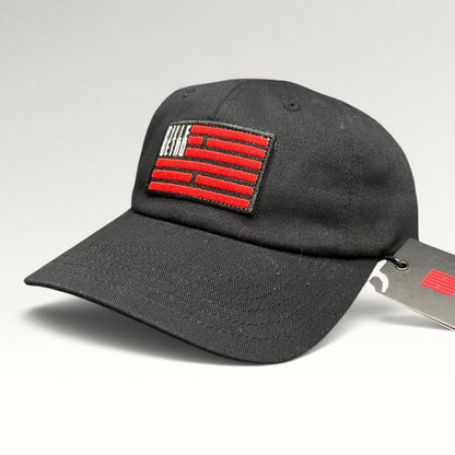 Bille Beino Modern Black Red Flag Patch Strapback Hat, photo 3