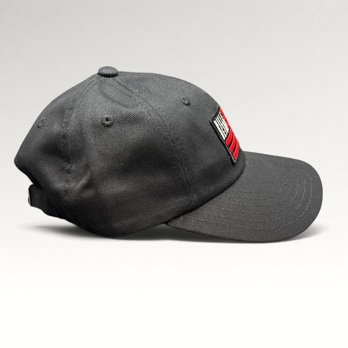 Bille Beino Modern Black Red Flag Patch Strapback Hat, photo 5