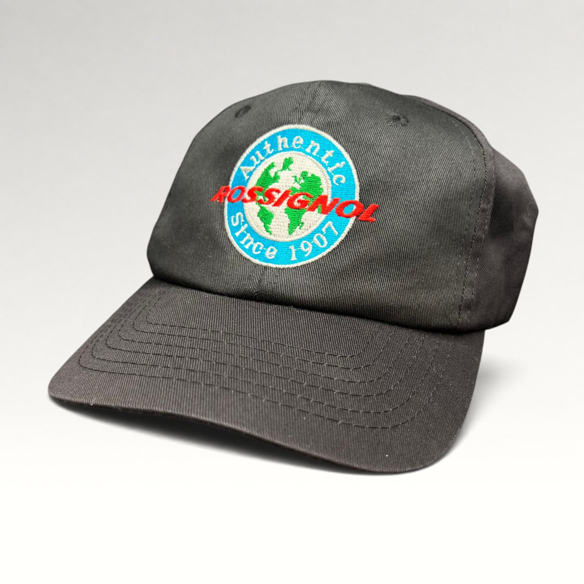 Rossignol Authentic Since 1907 Globe 2000s Black Strapback Hat, photo 3