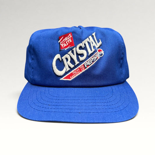Crystal Pepsi Citrus Taste Vintage 1990s Blue Snapback Hat, photo 1