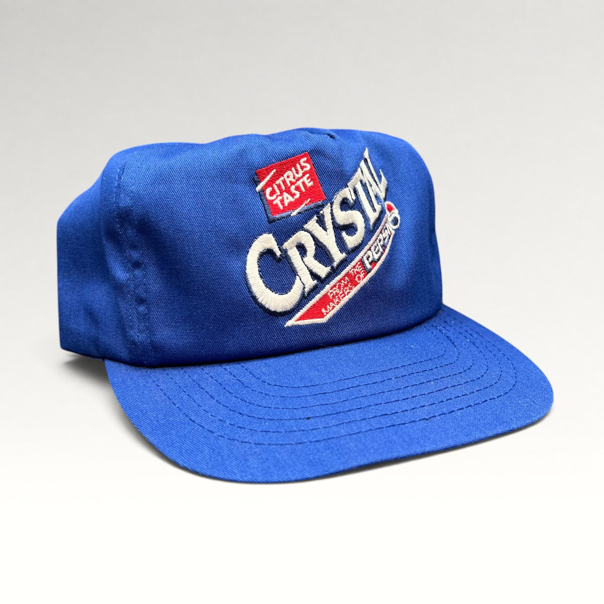 Crystal Pepsi Citrus Taste Vintage 1990s Blue Snapback Hat, photo 2