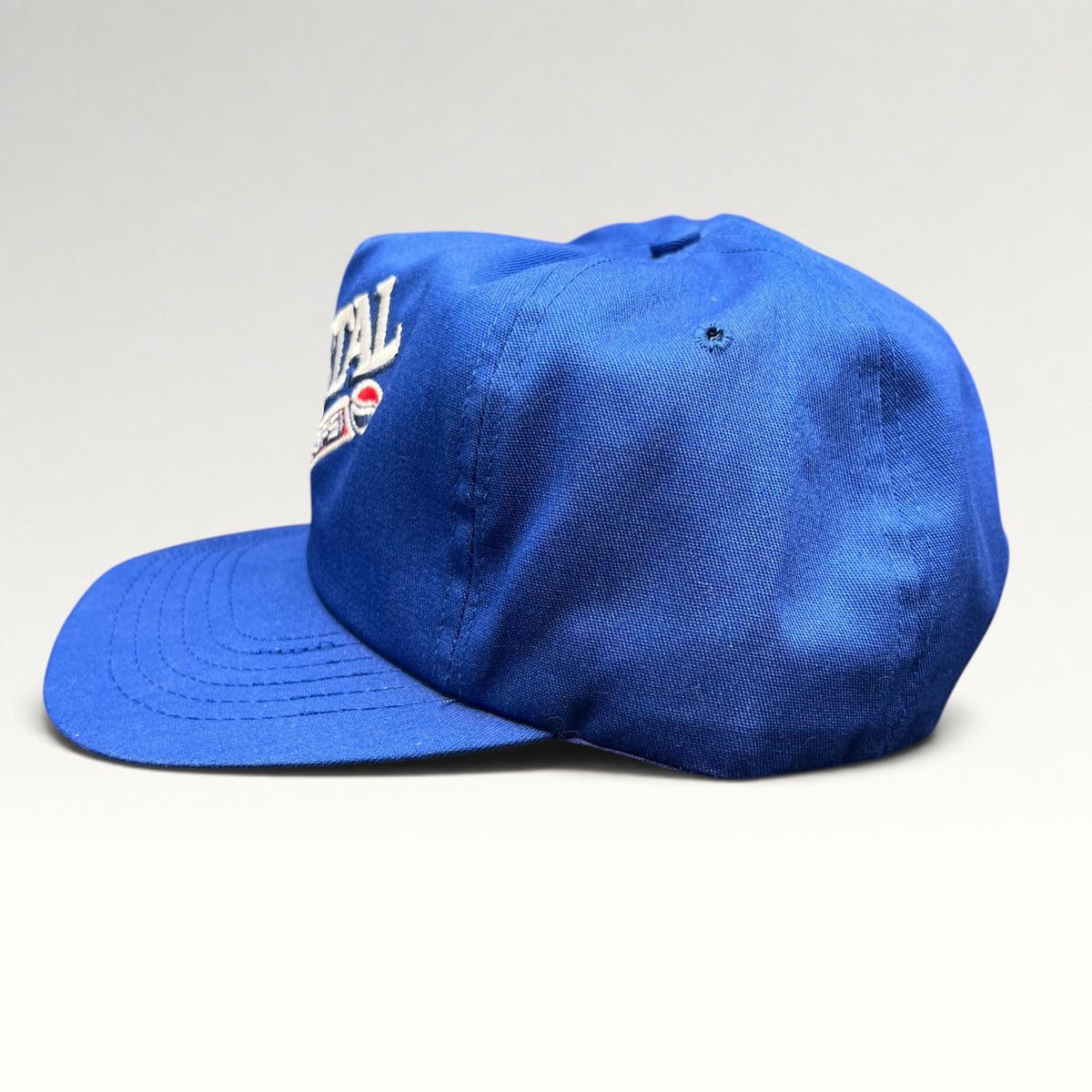 Crystal Pepsi Citrus Taste Vintage 1990s Blue Snapback Hat, photo 4