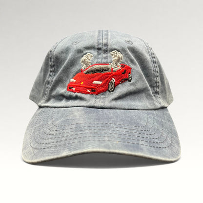 Ferrari Smoking Sports Car 2000s Strapback Hat, photo 1