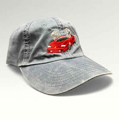 Ferrari Smoking Sports Car 2000s Strapback Hat, photo 2