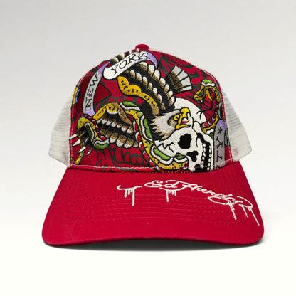 Ed Hardy New York Eagle Skull 2000s Trucker Hat, photo 1