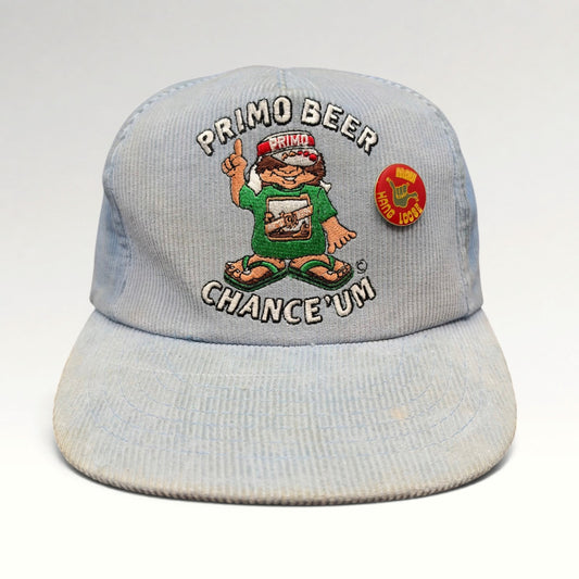 Primo Beer Chance 'Um Hawaiian Headwear 1980s Corduroy Snapback Hat, photo 1