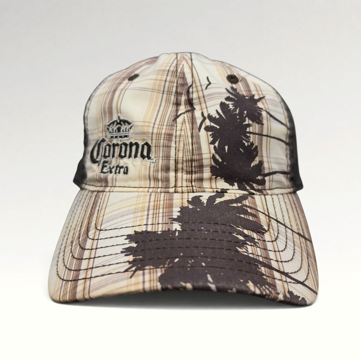 Corona Extra 2009 Palm Tree Plaid Strapback Hat, photo 1