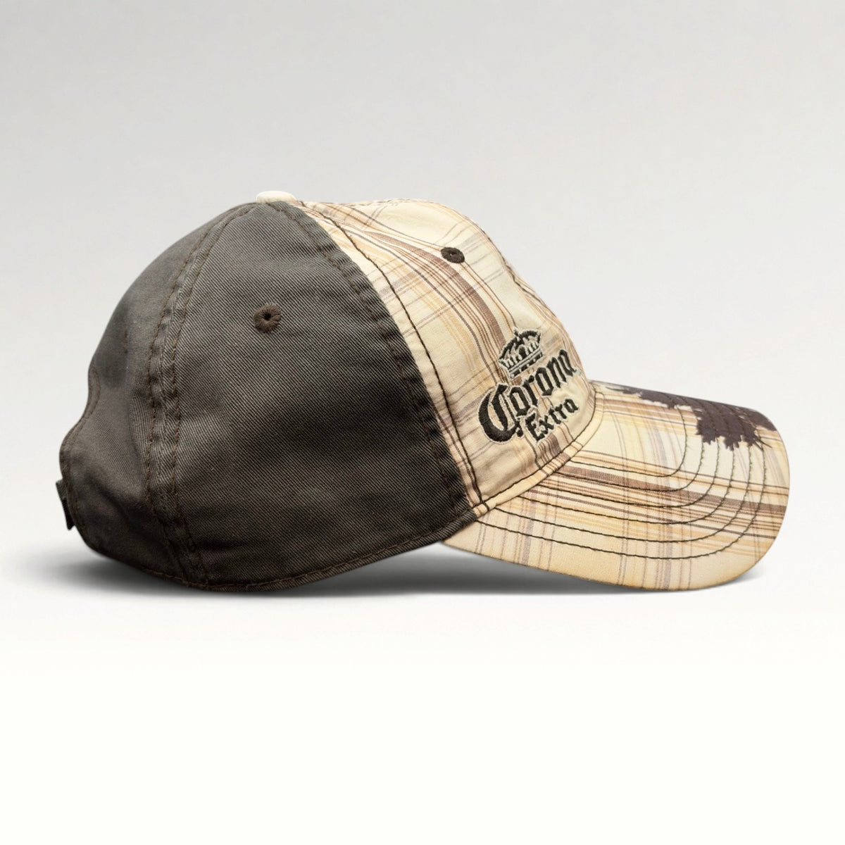 Corona Extra 2009 Palm Tree Plaid Strapback Hat, photo 5